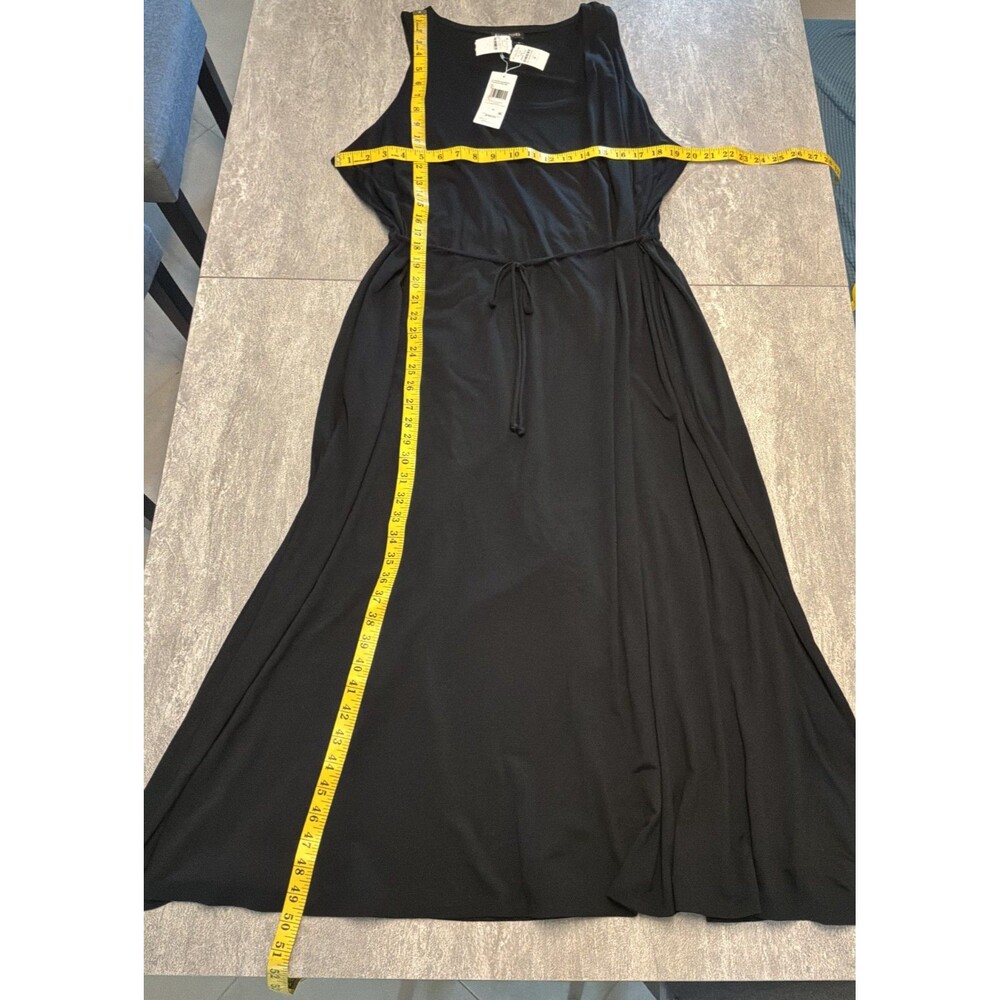 Eileen Fisher 1X Jersey Tank Dress Easy Fit Full Length Pockets Capsule Minimal - Picture 5 of 6